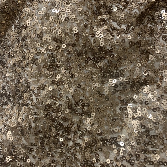 Badgley Mischka Gold Sequin Midi Dress - Picture 2 of 2